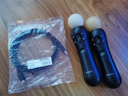 2x Sony PlayStation 3 Move Motion Controller (PS3, PS4, PSVR) 