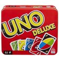 Mattel Games UNO Deluxe Metallbox, Kartenspiel, Gesellschaftsspiel, Kinderspiel