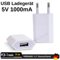USB Ladegerät Adapter 5V 1A 5W Netzteil Ladekabel Charger Netzstecker **DE