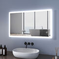 Badspiegel mit LED Beleuchtung Wandspiegel Badezimmerspiegel Lichtspiegel MK®