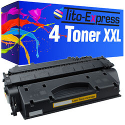 4x Toner XXL PlatinumSerie für HP CE505X CE 505 X CE505 X CE 505X 05X 05 X P 205