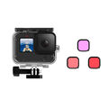 Wasserdicht Schutzhülle für GoPro Hero 12 11 10 9 mit 3 Objektivfilter