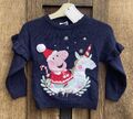 Brandneu mit Etikett Peppa Pig Einhorn Tu Weihnachten marineblau Weihnachtspullover 1,5 Jahre 18-24 m Mädchen