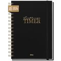 Kalender 2024 A5 "Lieblings-Timer" [Black Edition Gold] Terminplaner Ringbuch...