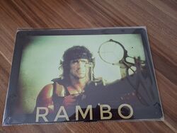 Rambo - Blechschild-Filmcover Sylvester Stallone 