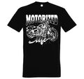 Youth Designz Motorized Herren T-Shirt Logo Print Motorrad Cool Schnell Fun Bike