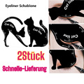 Eyeliner Schablone Set Makeup 6 in 1 Schnell Lidstrich Former Cat Augen