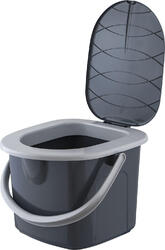 BranQ Tragbare Camping Toilette 15,5 Liter grau