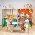 Tisch und Stühle Holz für Kinder, kindertisch mit stühle weiß,  kinderzimmer