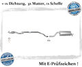 Auspuffanlage für Opel Corsa D 1.2 Auspuff Mittelrohr Endtopf Dichtung Schelle