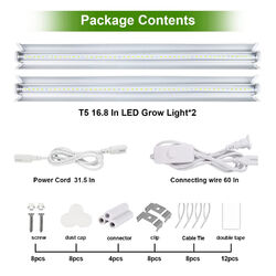 LED Streifen Pflanzenlampe Lichtröhre Grow Light Vollspektrum Wachstumslampe DE