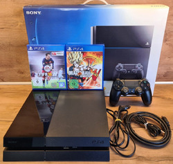 Sony PlayStation 4 500GB PS4 Konsole Controller & 2 Spiele Zubehörpaket Bundle