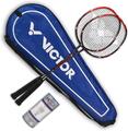 Victor Badminton Set Ultramate 6 rot, 2 BAdmintonschläger + 3 Bälle + Setbag