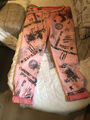 Damenhose Hüfthose Farbe rosa mit Printdruck vorne GR 40 Elastan