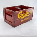 große alte Getränkekiste Carlsberg Kopenhagen Kiste Box Holzkiste, 1970er