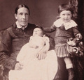 Viktorianisches CDV-Foto Frau Kinder Familie Mode Prophet Dundee Schottland