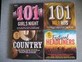 4x101 5CDs MÄDCHEN NACHT, NR.1 HITS, COUNTRY, FESTIVALS 404 TRACKS + MP3 DVD