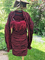 Cocktailkleid von Fashion New York Paris, Gr 34, rot, schulterfrei mit Stola