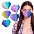 Bunte FFP2 Atemschutzmasken - Gradient Farben, CE-zertifiziert, 60 Stück (3x20)