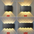 1-10er LED Wandleuchte Außen Innen Wandlampe Up Down Flur Strahler Licht 4W-10W 