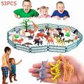 Wildtiere Zoo Safari Bauernhof Kinder Geschenk 53 Stck. Tierfiguren Spielzeug Puppe V0M5