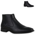 Herren Boots Elegante Leder-Optik Business Stiefeletten 813544 Trendy Neu