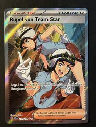 Pokemon Rüpel von Team Star 242/198 Full Art Trainer Holo Rare DE NM-Mint