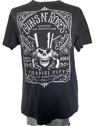 T-Shirt Bravado Guns N' Roses Bourbon Paradise City Label schwarz Unisex Medium
