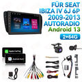 2+64G Android 13 Für Seat Ibiza IV 6J 6P 2009-2013 Carplay Autoradio GPS Navi BT