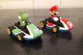 Pull & Speed Mario Kart Cars Nintendo 2 X Rückzug guter Zustand KOSTENLOSER UK POST