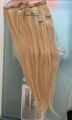 Êxtensions Echthaar Blond Haarverlängerung Clip in 55cm 113gram, 2 mal getragen