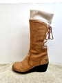 UGG Australia, Skylair' Damen Keil kniehohe Stiefel Leder braun UK 3,5 EU 36