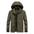 2023Mens Jacket Waterproof Hooded Camping Windbreaker Raincoat Outwear M-6XL