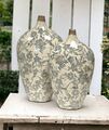 Clayre & Eef Shabby Blumenvase Gefäß Vase Blumen Keramik Craquele NEU