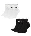 6 Paar Nike Socken | Damen- Herrensocken | Weiß/Schwarz | (36-40; 41-45)