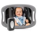 Reer BabyView LED Auto-Sicherheitsspiegel, Baby-Rücksitzspiegel Rückspiegel