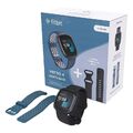 Fitbit Versa 4 Schwarz, Smartwatch + blaues Band , 40+ Trainingsmodi, GPS
