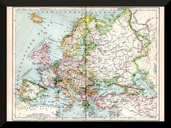 Europa +Historische Karte 1895+ Deutsches Reich, Österreich-Ungarn, Türkei