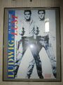 Andy Warhol Kunstdruck Ausstellungsplakat Doppel Elvis Presley 93 gerahmt 91 x71