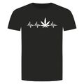 Herzschlag Weed T-Shirt - EKG Cannabis THC Gras Joint Smoke