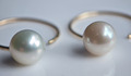 14ct Gold Natural Pearl Eclipse Ohrringe