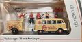 Schuco - Volkswagen T1 mit Anhänger & Band 1:87 - Neu !!!