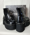 DEMONIA ASHES-100 PLATFORM PLATEAU BOOTS 42 STIEFEL LACK SCHWARZ SCHUHE N2302