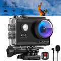 COOAU 4K Action Cam 20MP Sport Kamera WiFi 40m Unterwasserkamera Fernbedienung