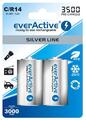 4 x everActive Silverline Baby min. 3000 mAh Akku C Baby Zelle LR14 MN1400 NIMH