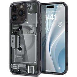 Handyhülle für iPhone 15 Pro Spigen Case Cover Etui Futeral Hülle Tasche Grau