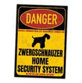 Zwergschnauzer Schnauzer Pom Schild Danger Security System Türschild Hundeschild