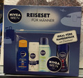 NIVEA MEN Reiseset mit Reisebeutel Sonnencreme Deo Duschbad Creme Rasierschaum