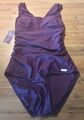 LASCANA Badeanzug mit Raffungen und Softschalen, 38 Cup B, aubergine,NEU+ETIKETT