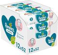 Pampers Sensitive Wet Wipes, 12 packs (12 x 52 pieces), 624 wet wipes, fragrance